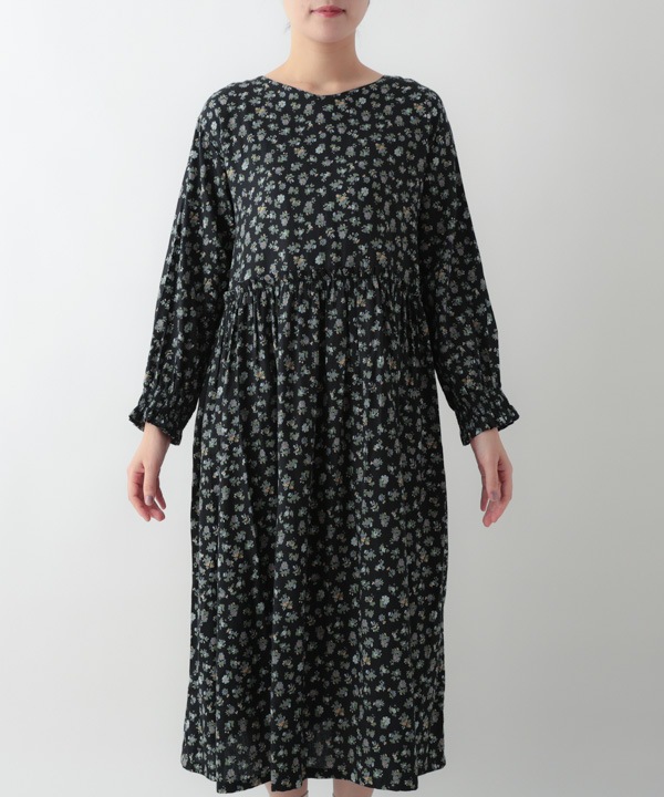 ミニフラワープリントコットン2wayワンピース 25W025