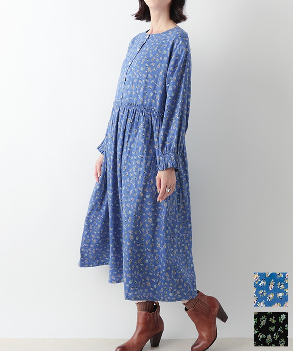 ミニフラワープリントコットン2wayワンピース 25W025