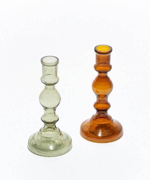 燭台ガラスベース（2カラー）17cm  M15-2100