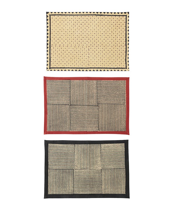 ブロックプリントプリント ランチョンマット M27-2757