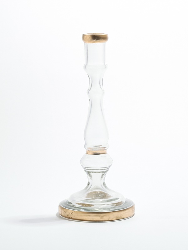 燭台ガラスベースL クリア 25.5cm M15-2101L
