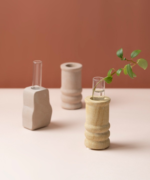 サンドストーン＆天然大理石 ホルダー　試験管付き（3カラー） M33-2534