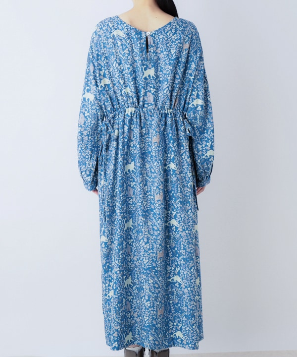 CAT＆フラワープリントレーヨン2wayワンピース 25W031