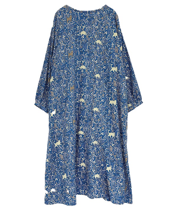 CAT＆フラワープリントレーヨン2wayワンピース 25W031