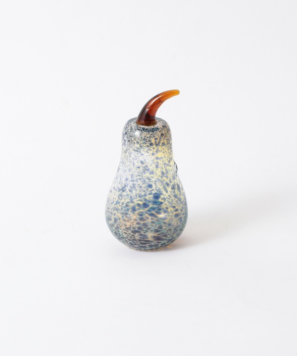 ガラスオブジェ 洋梨 ブルー M18-2622