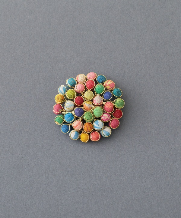 ラリーキルト ブローチ 丸 A25WIX047MX