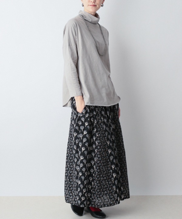 コットンスラブ天竺タートルTシャツ 25W033