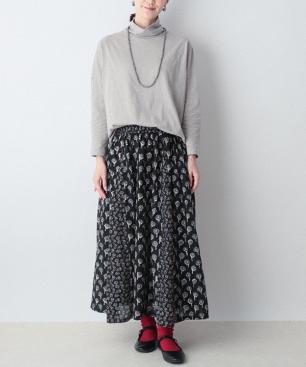 コットンスラブ天竺タートルTシャツ 25W033