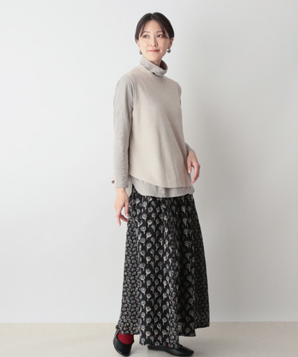 コットンスラブ天竺タートルTシャツ 25W033