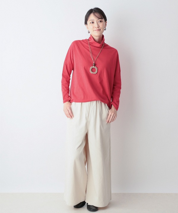 コットンスラブ天竺タートルTシャツ 25W033