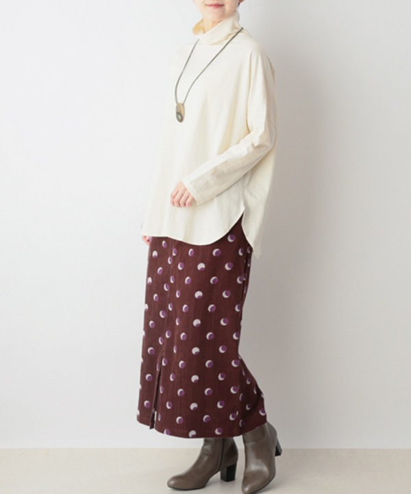 コットンスラブ天竺タートルTシャツ 25W033