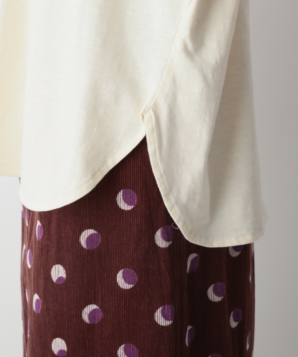 コットンスラブ天竺タートルTシャツ 25W033