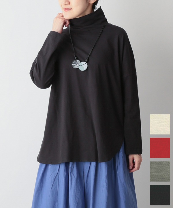 コットンスラブ天竺タートルTシャツ 25W033