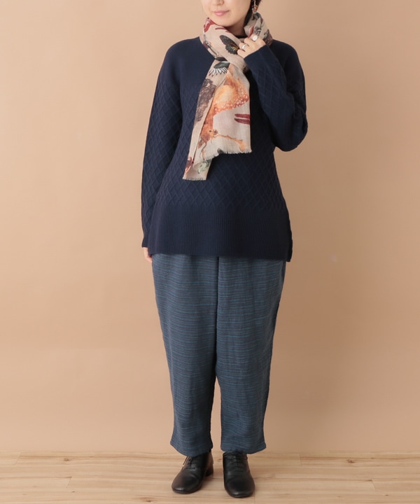 ウールシルク アニマルショール（2カラー）50x180cm B24W007 