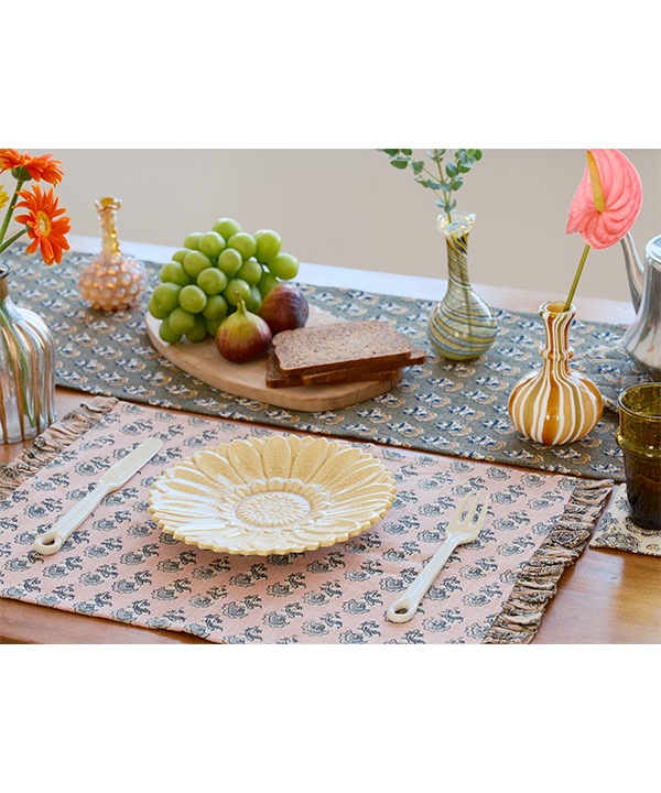 スラブコットンプリント ランチョンマット M19-2632