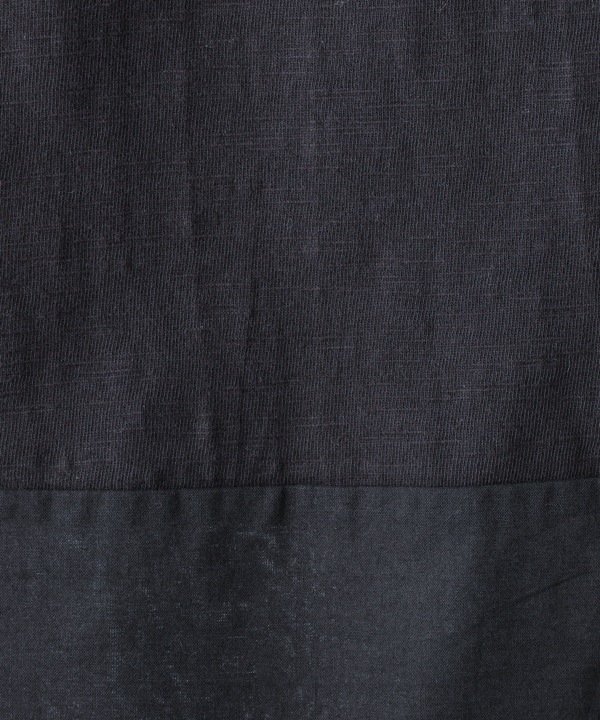 コットンスラブ天竺裾切替Tシャツ 25W034