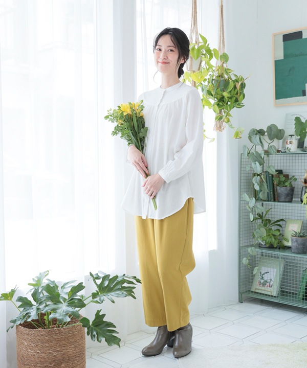 起毛コットンゆったりテーパードパンツ 25W037