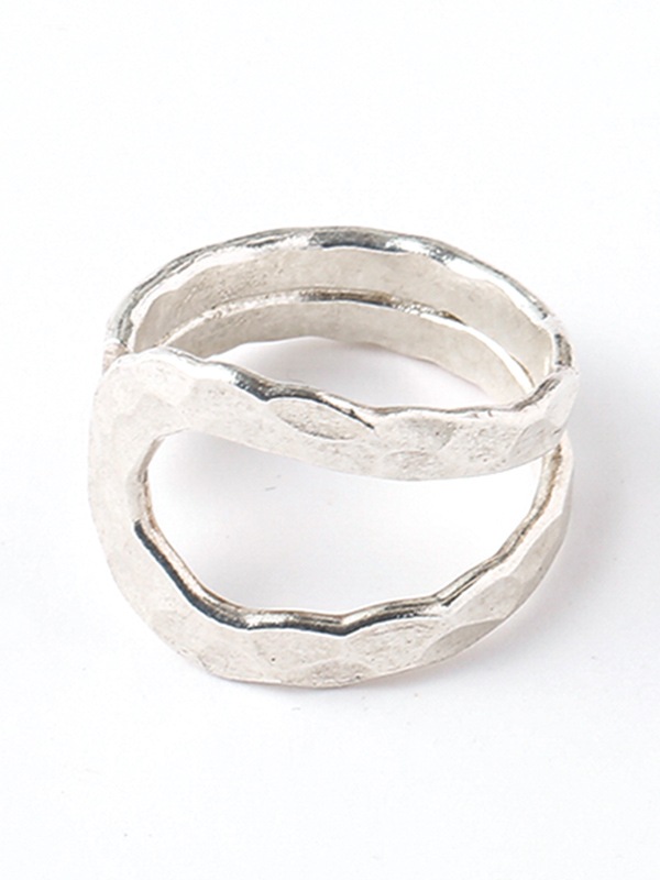 カレンシルバー カーブラウンド リング（3サイズ） 調整可 TGSR-2287 ★ 