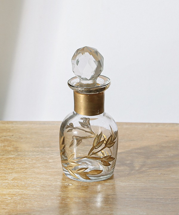 花柄 ガラス香水びん 12cm M15-1053 | インテリア雑貨,小物収納