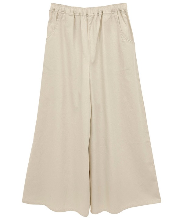 起毛コットンウエストゴムワイドパンツ 25W038