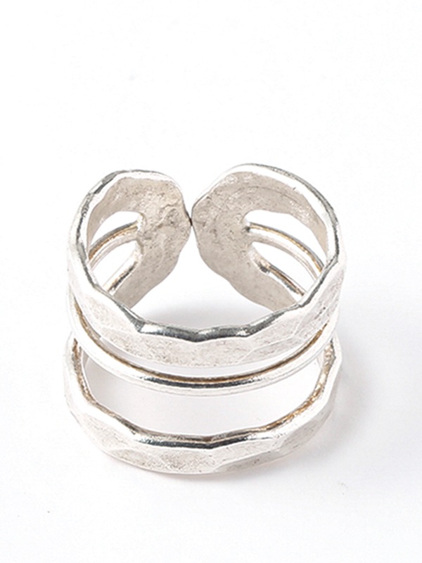 カレンシルバー 3連つなぎ リング（3サイズ） 調整可 TGSR-2291 ★ 