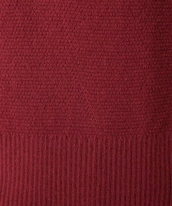 かのこ編み再生ポリエステルニット2wayベスト 25W039