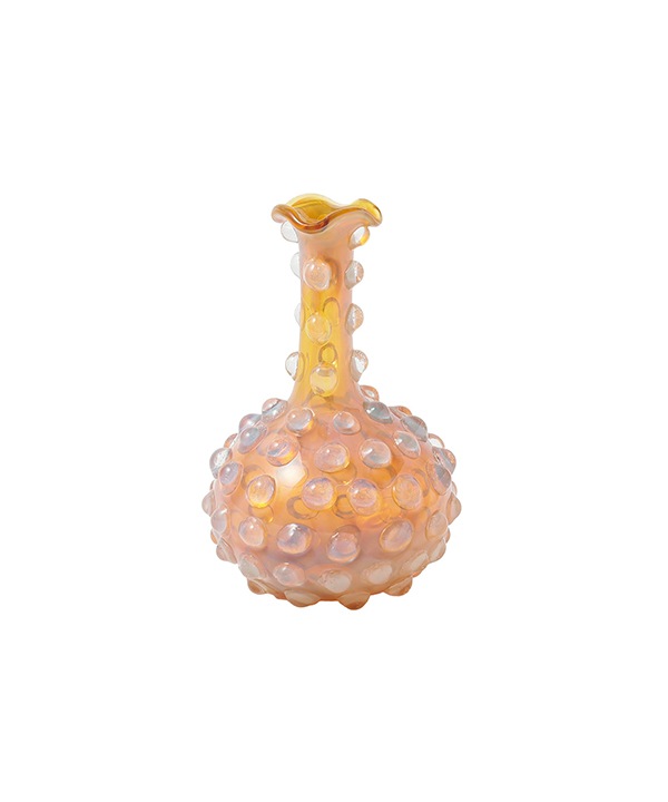 デザインガラスベース ドットイエロー M18-2629