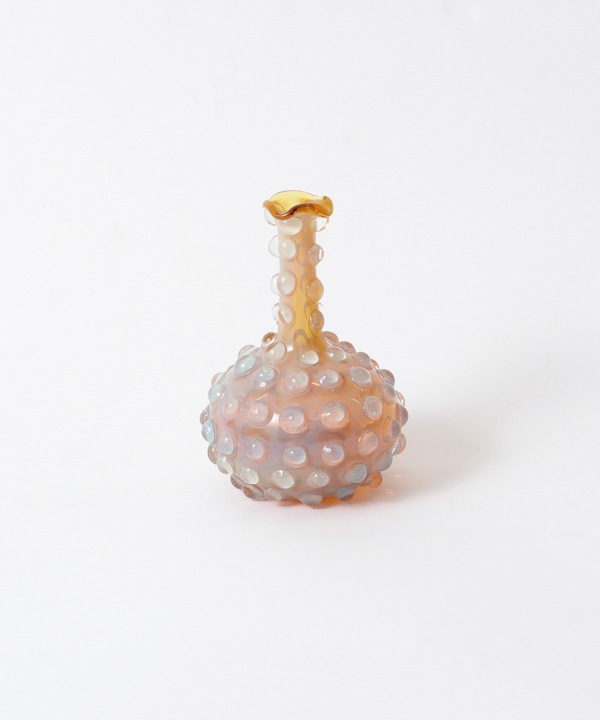 デザインガラスベース ドットイエロー M18-2629