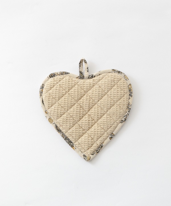 スラブコットンプリント ハートミトン M19-2637