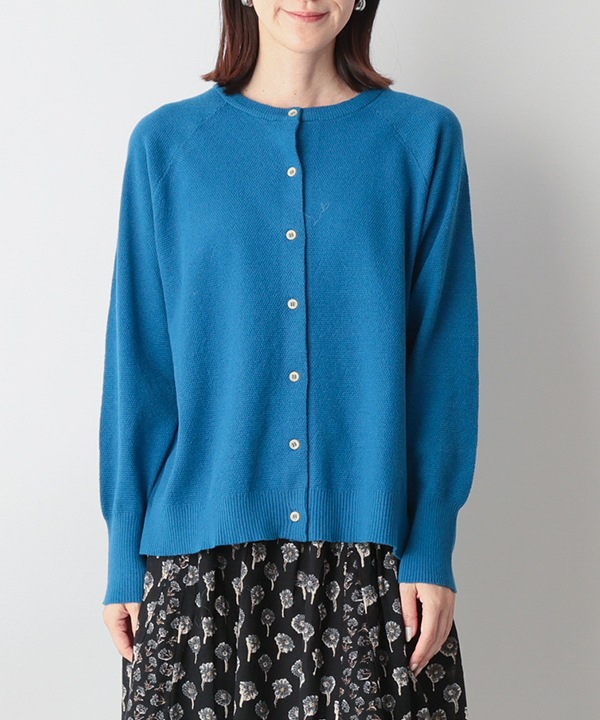 かのこ編み再生ポリエステルニット2wayカーディガン 25W040