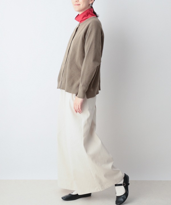 かのこ編み再生ポリエステルニット2wayカーディガン 25W040