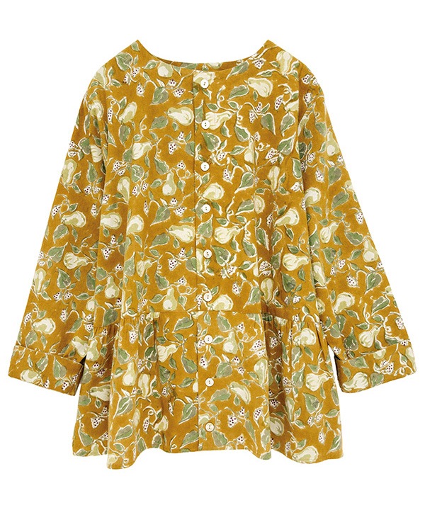 IROIROブロックプリント起毛コットン2wayブラウス 25W042