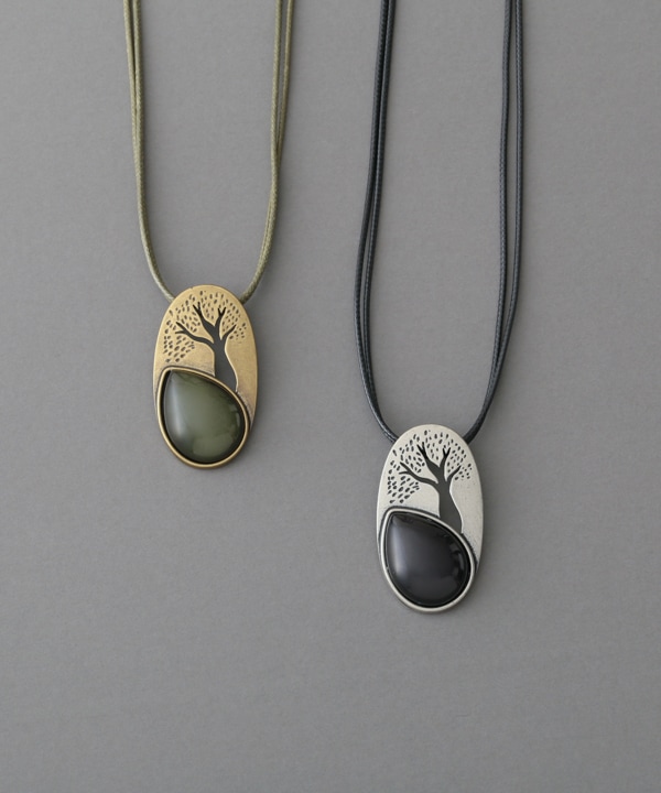 メタル レジン ツリーネックレス A25WKN031