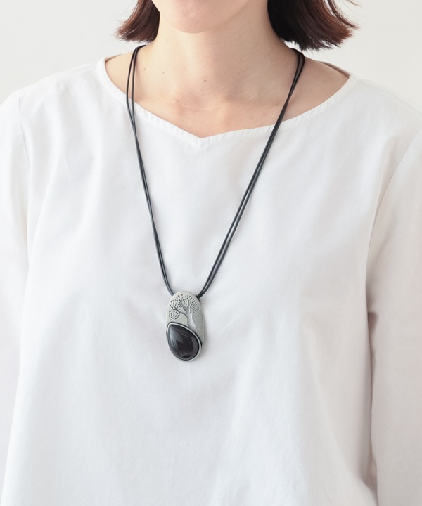 メタル レジン ツリーネックレス A25WKN031