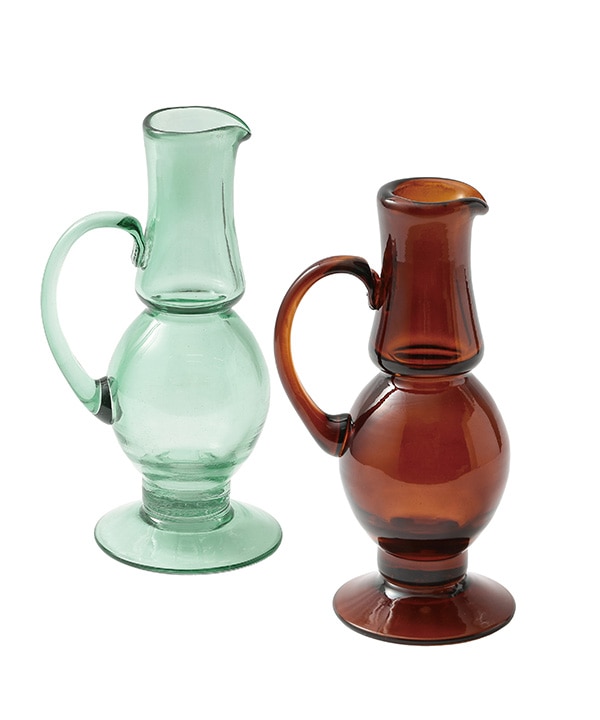 ハンドル付き ガラスベース 2カラー 17.5cm M15-2827