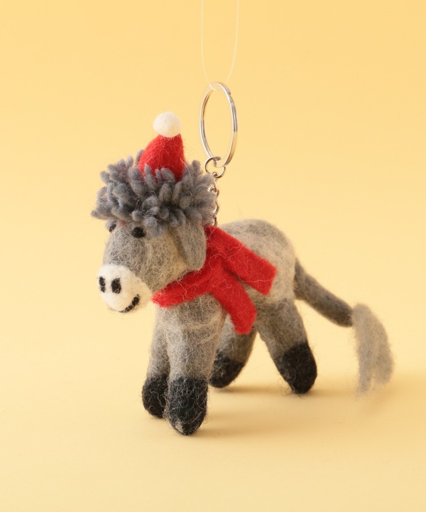 フェルト キーホルダー サンタロバ A25WNX115GY