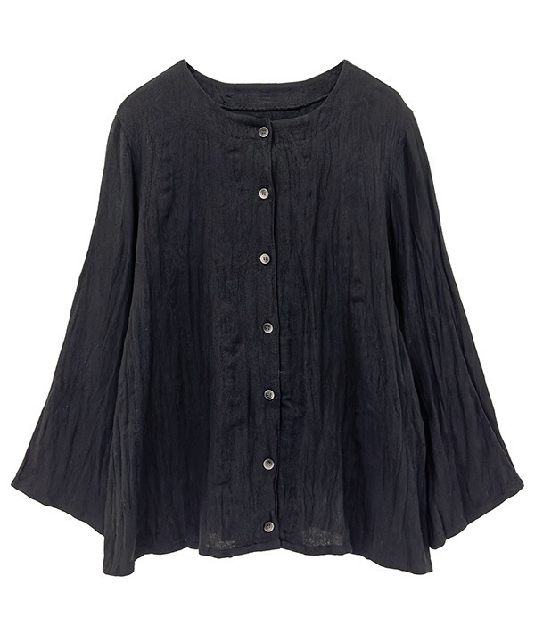 起毛コットンツイルクリンクル2wayブラウス 25W046