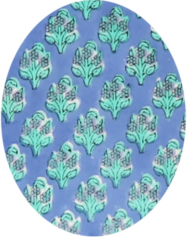 バグルブロックプリントハンカチ H25S201