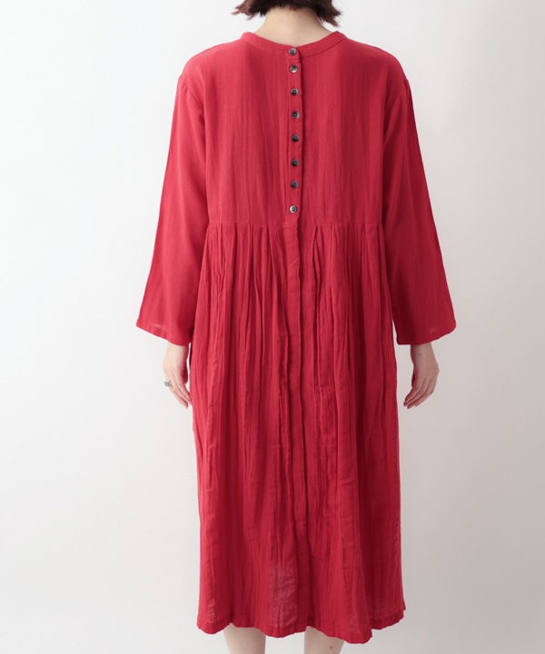 起毛コットンツイルクリンクル2way 前開きワンピース 25W047