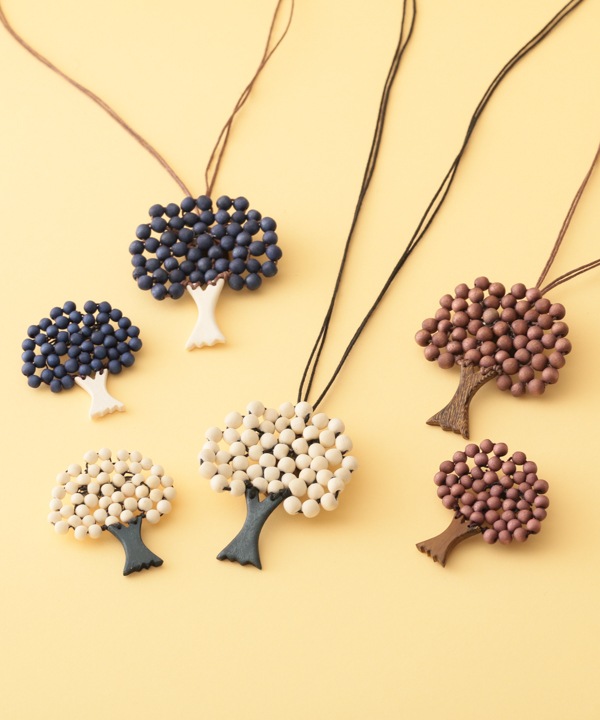 ウッド ツリーブローチ A25WPX111