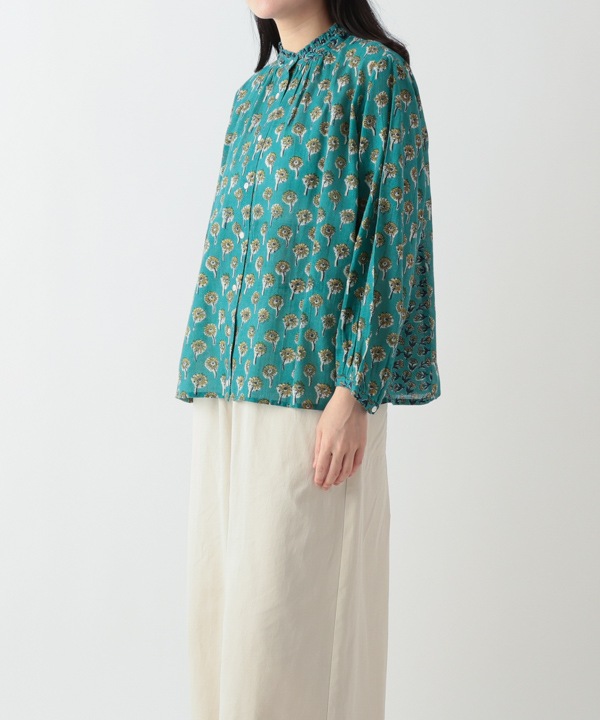 フラワーMIXプリントコットンブラウス 25W048