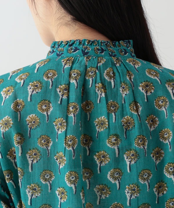 フラワーMIXプリントコットンブラウス 25W048