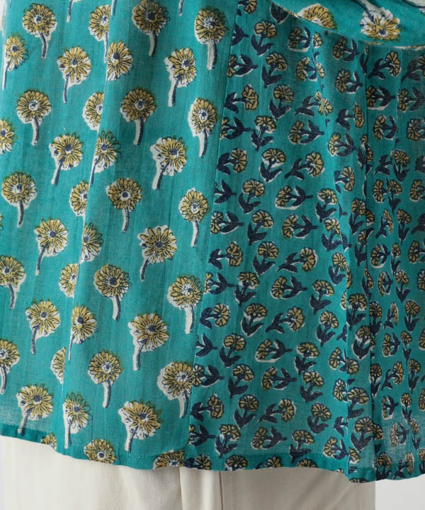 フラワーMIXプリントコットンブラウス 25W048