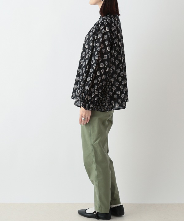 フラワーMIXプリントコットンブラウス 25W048