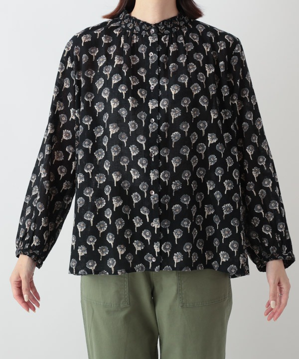 フラワーMIXプリントコットンブラウス 25W048