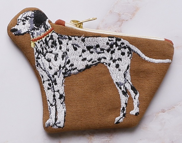 ダルメシアン刺繍ポーチ 15×10cm M26-1955