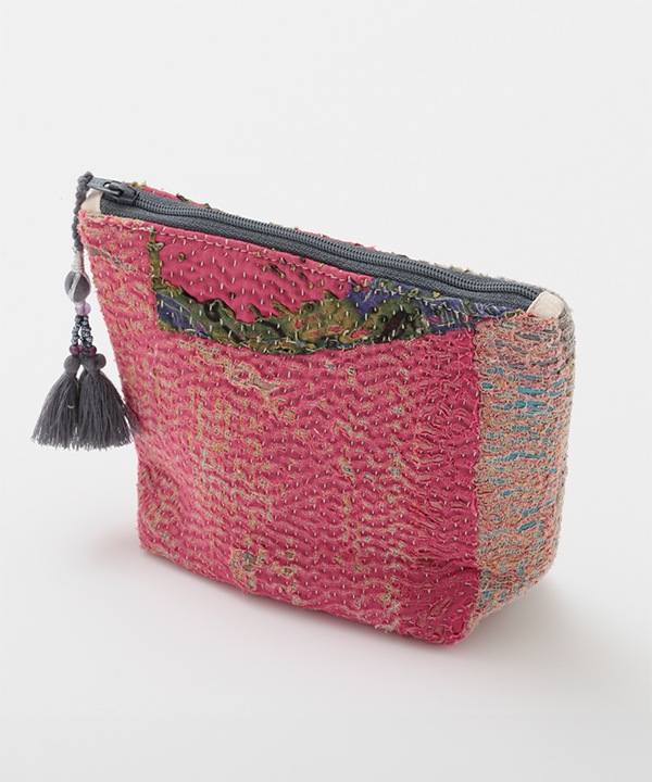 ラリーキルト マチ付きポーチ（色柄アソート） M28-2651