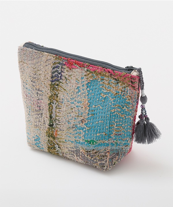 ラリーキルト マチ付きポーチ（色柄アソート） M28-2651