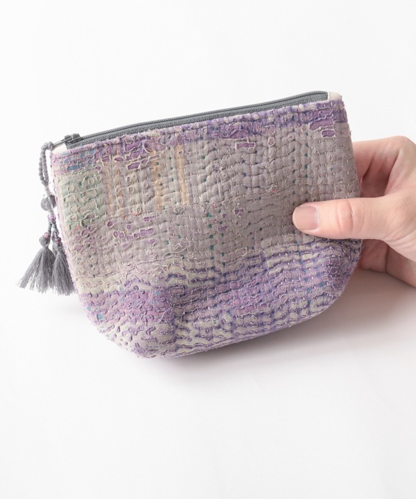 ラリーキルト マチ付きポーチ（色柄アソート） M28-2651