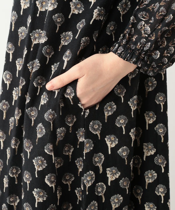 フラワーMIXプリントコットンワンピース 25W049